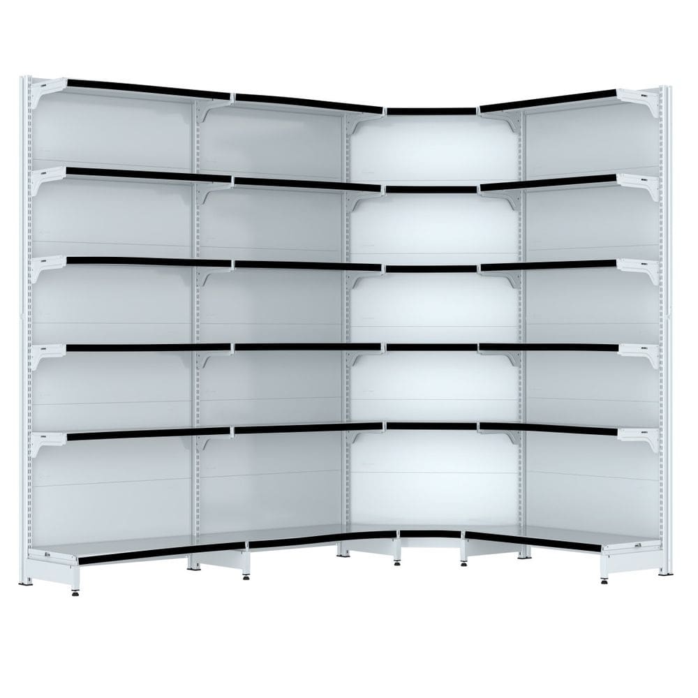 Gondola Parede 202 Fit Farmacia Ate 3 M Bco 1 Canto Pe Preto