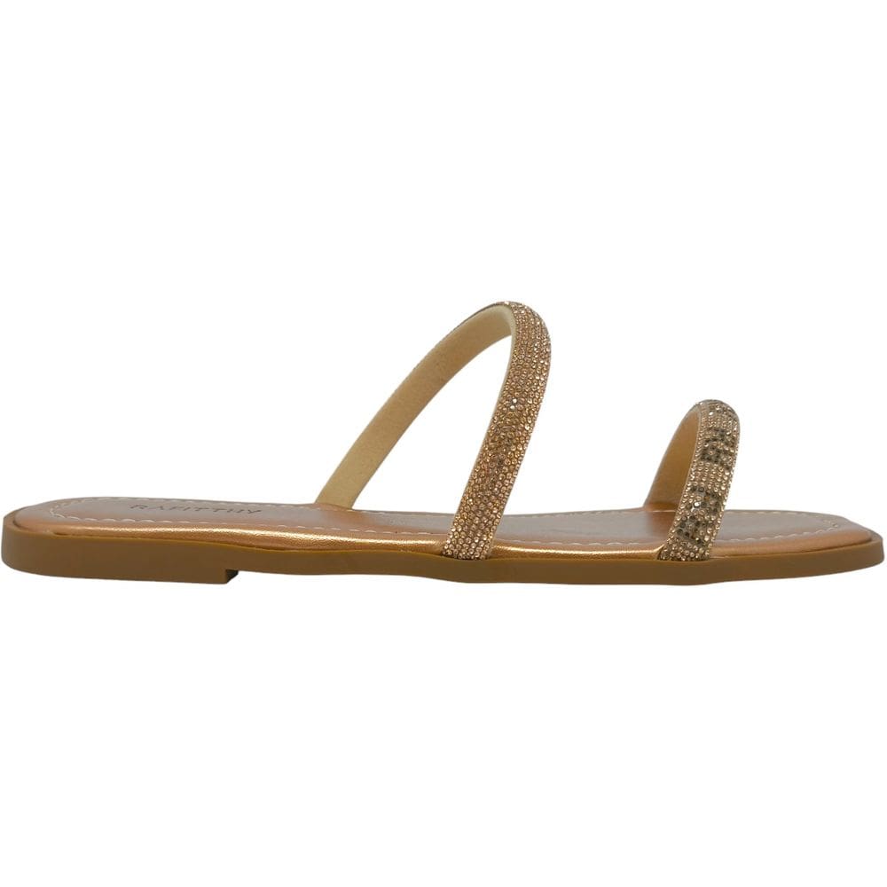 Rasteirinha Feminina Casual Dia a Dia Passeio com Strass Conforto Rafitthy 18.86012b