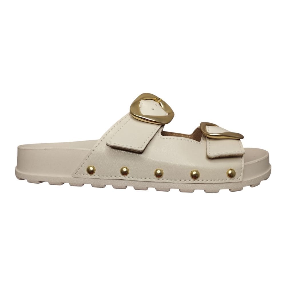 Chinelo Papete Feminino Moleca Fivela Dourada 5436.440