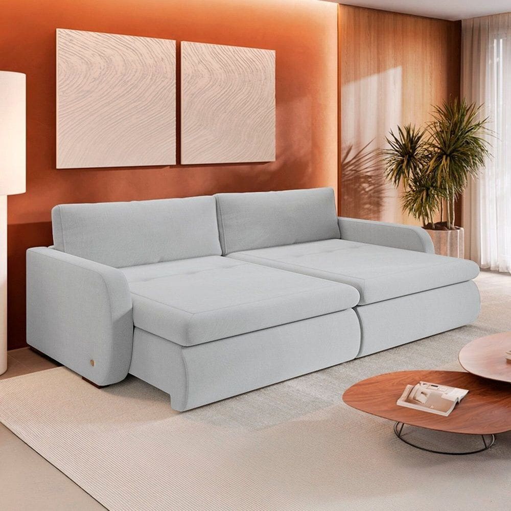 Sofá Retrátil e Reclinável 3 Lugares 160cm Sunset Gelo