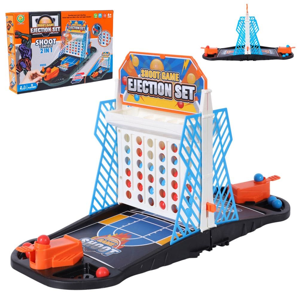 Jogo de Mesa 2 em 1 Mini Basquete e Futebol Diversão Kids