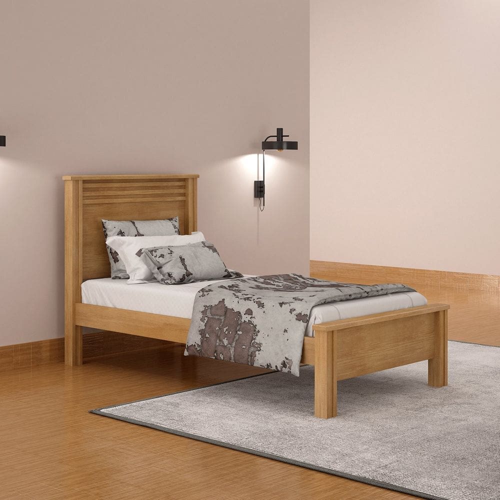 Cama de Solteiro 112,5cm X 101cm Malaga Cumaru