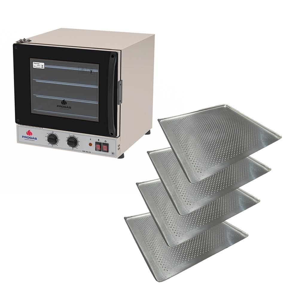 Forno Turbo Prp-004 g2 127v Preto Progás + 4 Assadeiras Cimapi