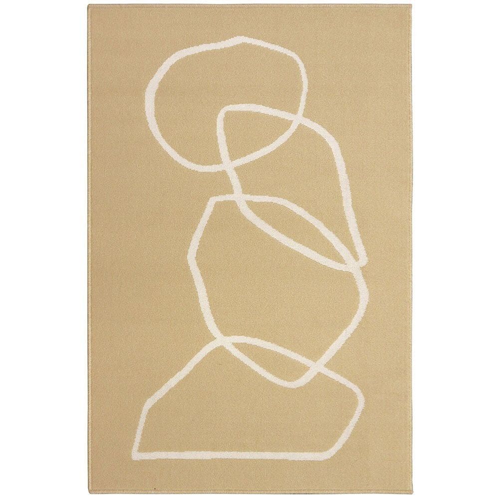 Tapete 100x150cm Lyre Tapetes São Carlos Bege