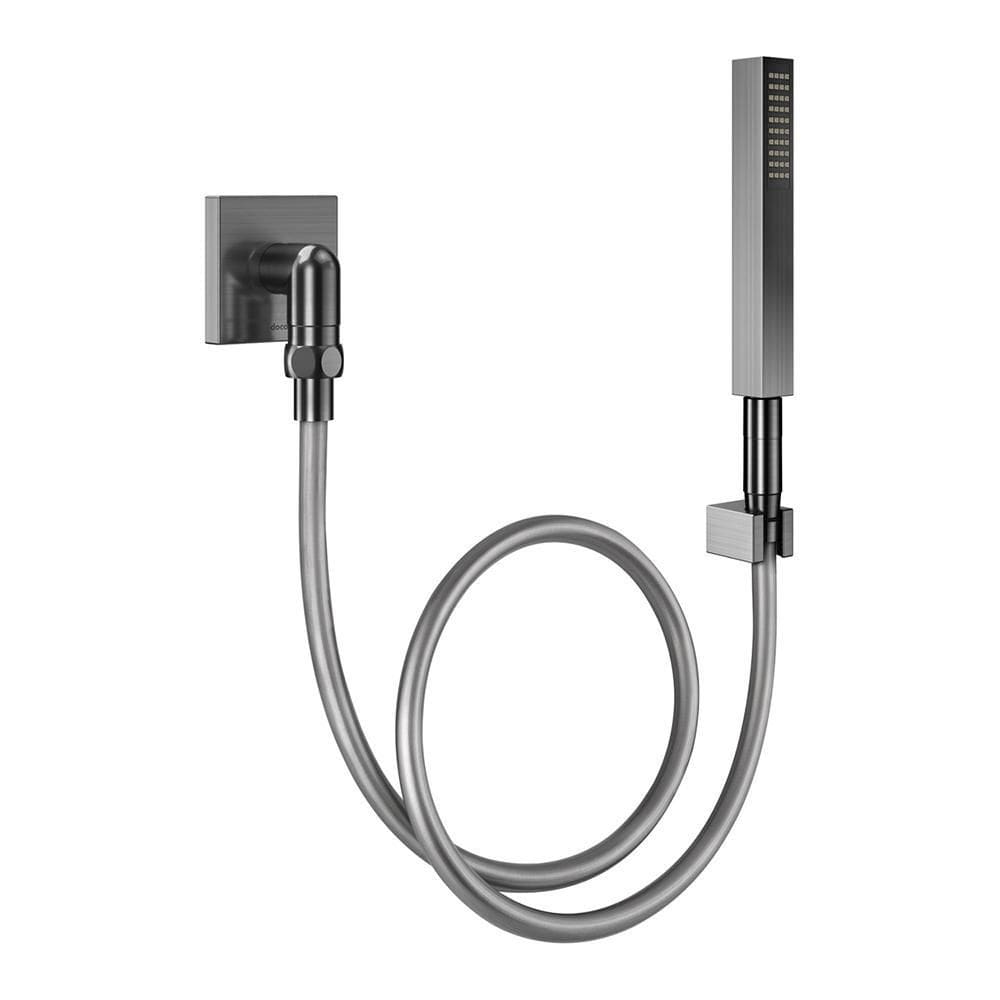 Ducha Manual Com Joelho 90 Docol Square 1834770 Grafite Esc