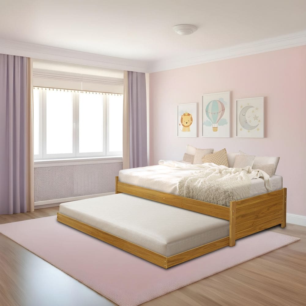 Bicama Bibox Solteiro Infantil Estrutura em Madeira Maciça Gabrieli Imbuia