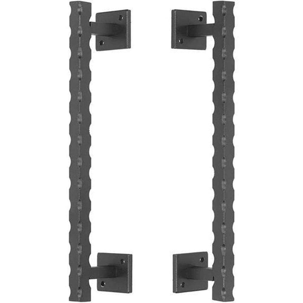 Puxador Duplo Colonial Aço Thor Preto Fosco 300Mm Colonial