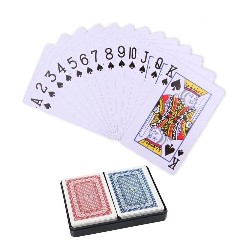 Kit 2 Jogos De Baralho 54 Cartas Resistente Lavável 100% Plastico