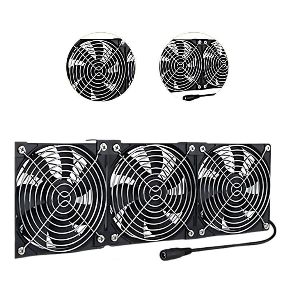 Kit Com 3 Coolers Exaustor 12Cm 12V Refrigeração Servidor