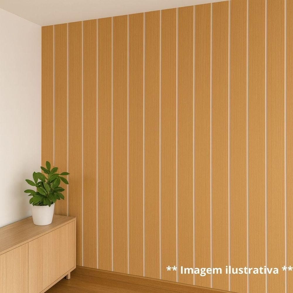 Painel Ripado Parede Versátil Kit 100 Placas Mdf 45 X 11 Cm Freijó