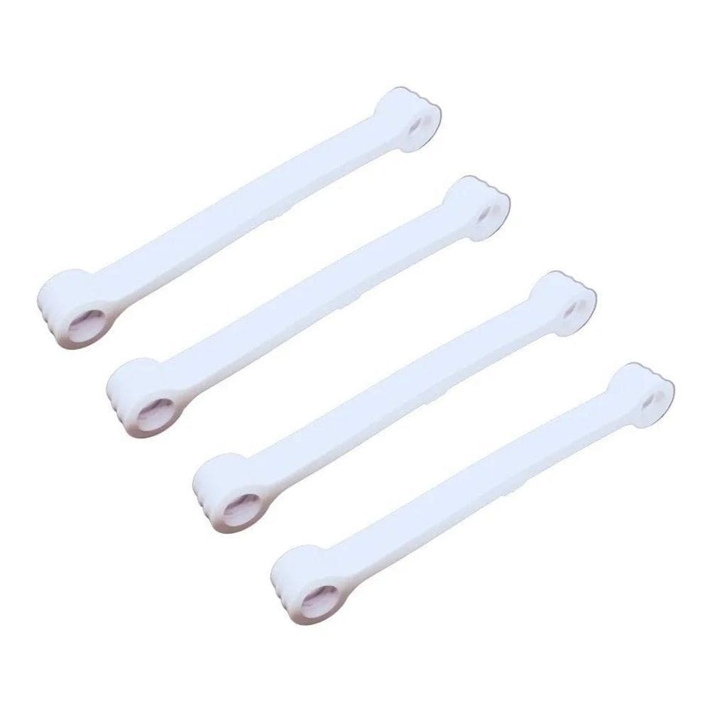 3X Kit 4 Peças Tirantes Borrachas Branca Brastemp E Consul
