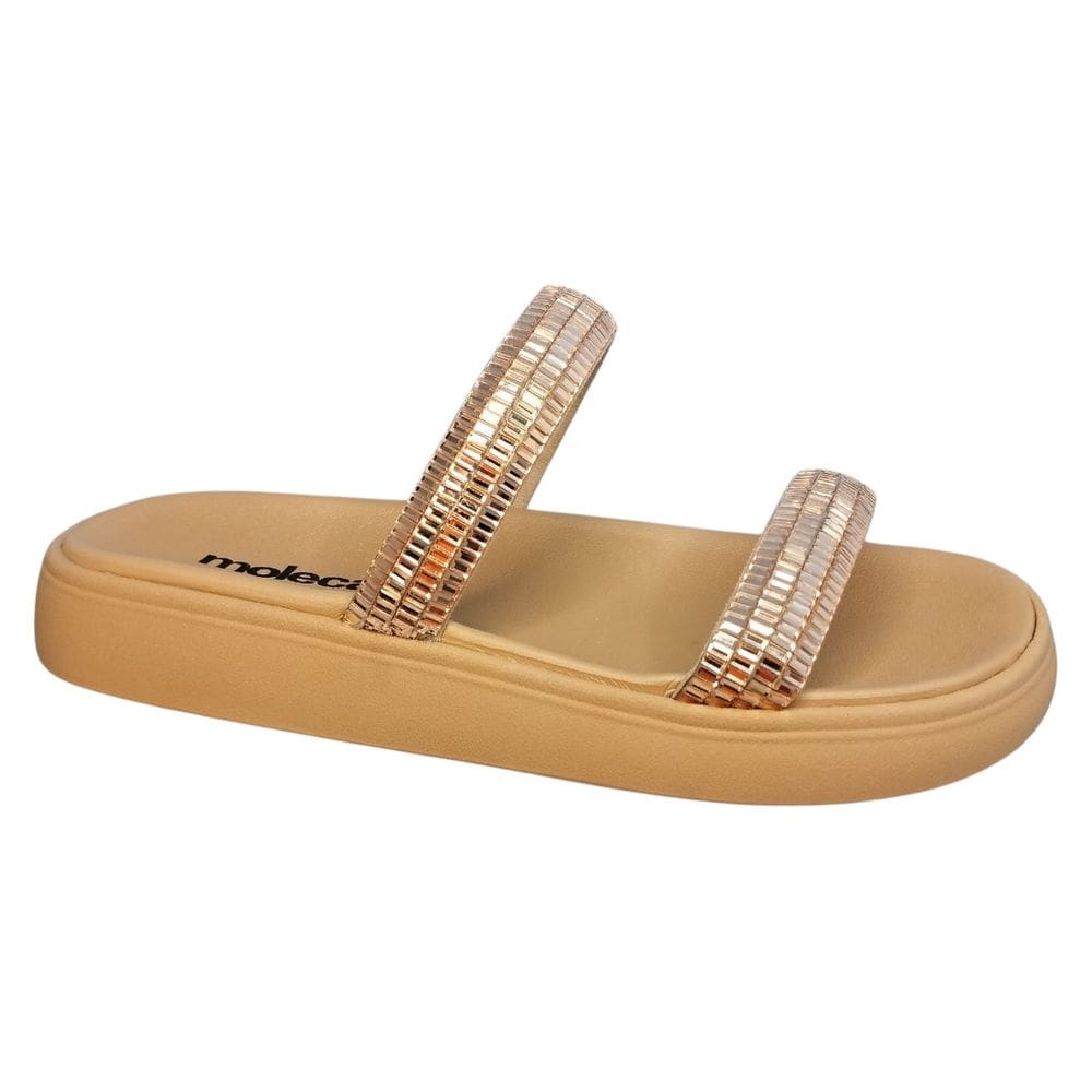 Chinelo Feminino Papete Moleca Tiras  Brilho Casual 5469.142
