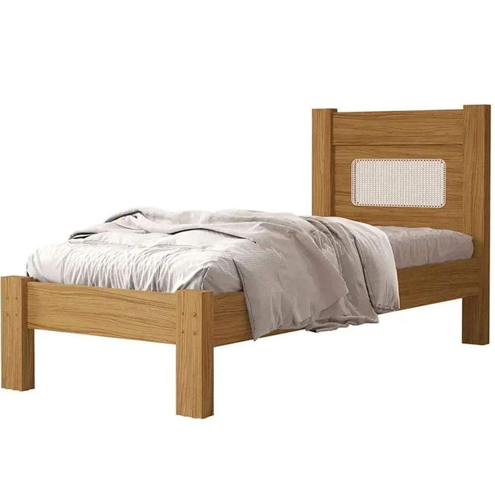 Cama Clara Solteiro Cambel Cor Nature