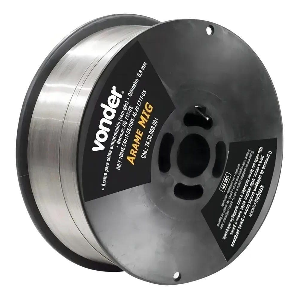 3X Arame Para Solda Mig De 0,8Mm Rolo Com 1Kg Sem Gás Vonder