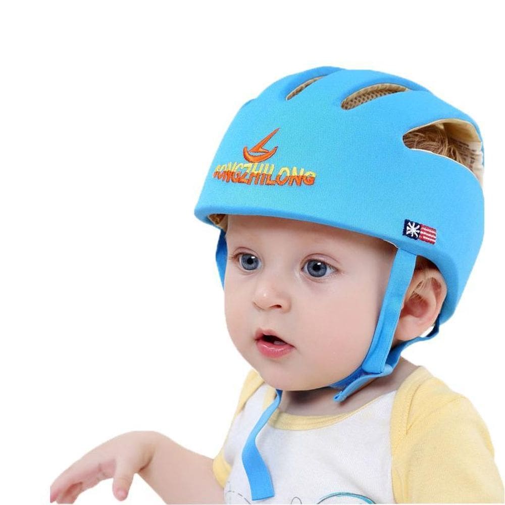 Capacete Segurança Proteção Cabeça Bebê Azul