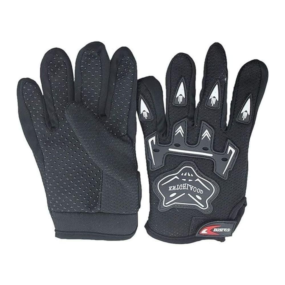 Luva Motoqueiro Proteção Esportiva Motociclista Bike Preto