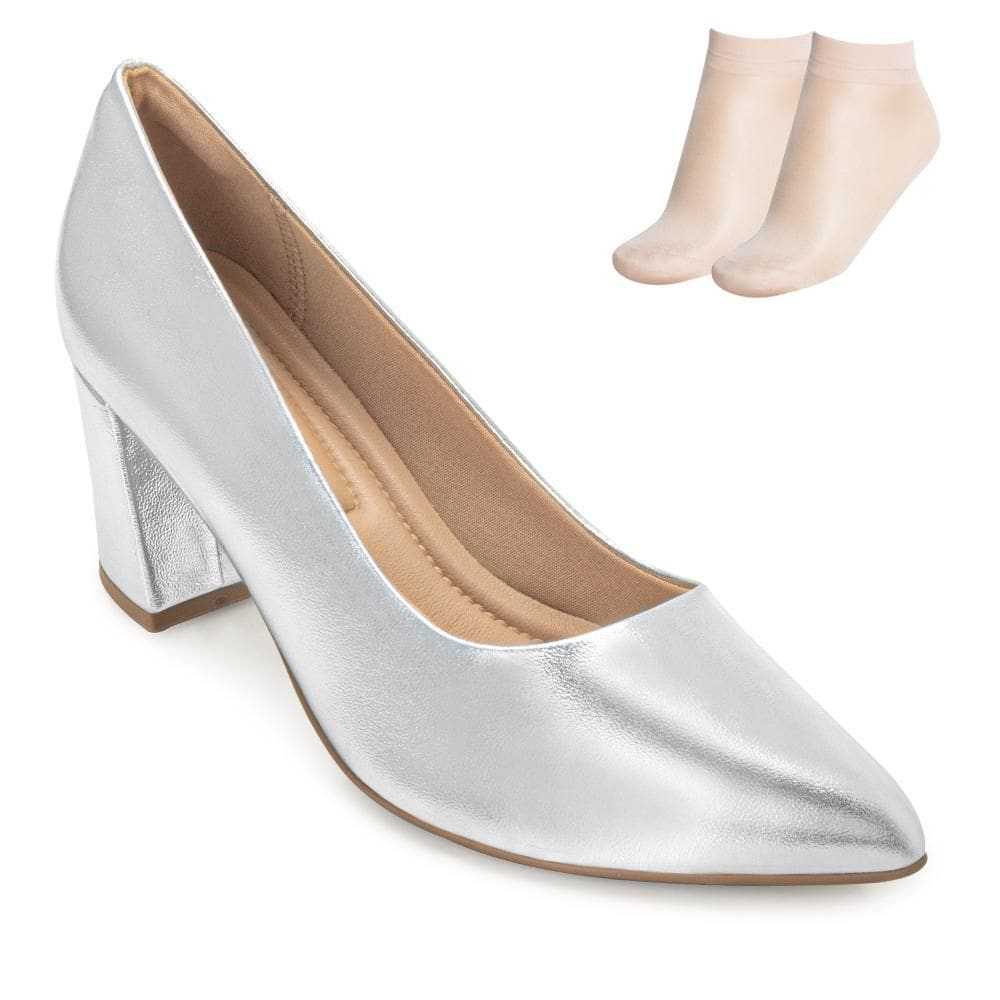 Scarpin Salto Piccadilly e Meia  P PD25-74513