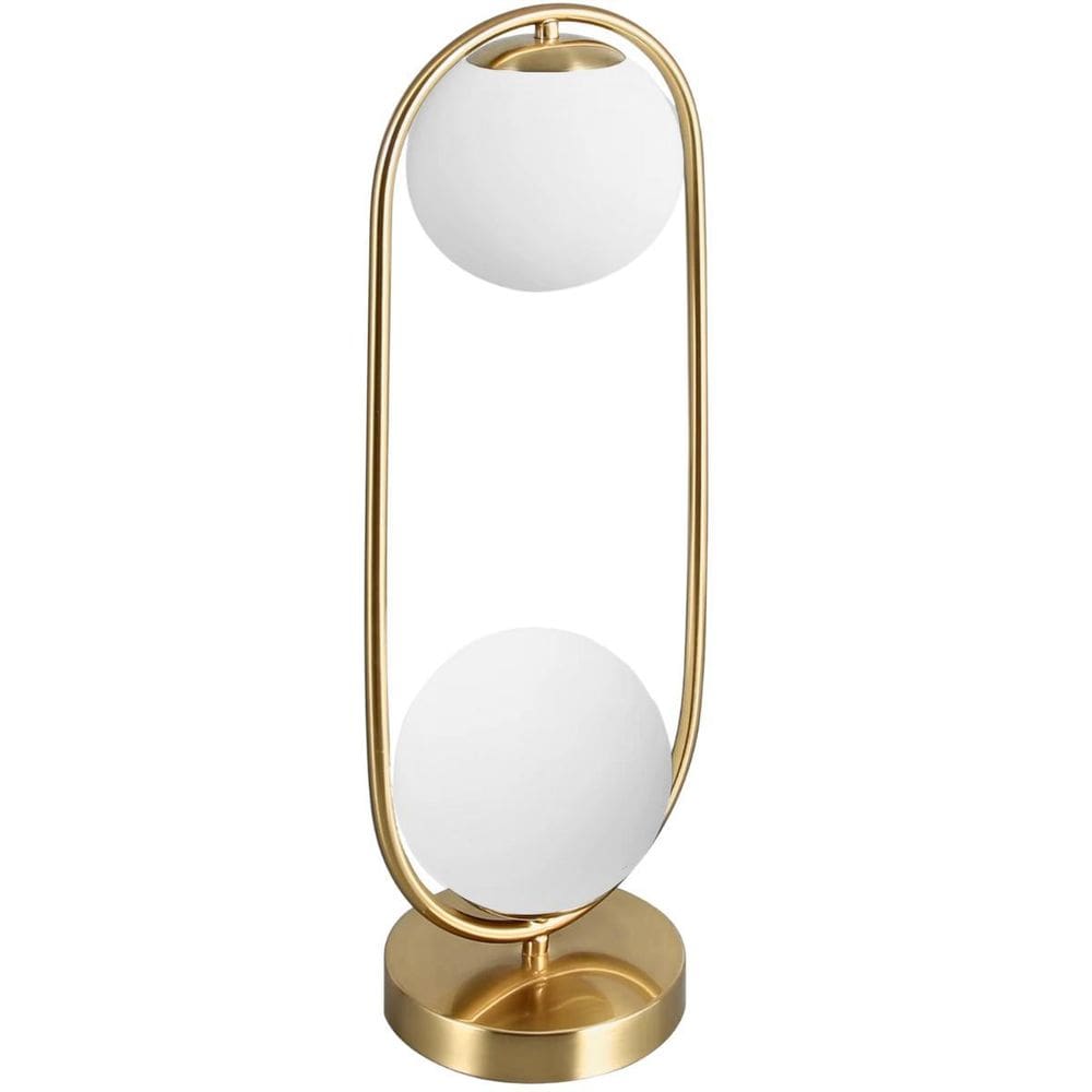 Luminária Mesa Abajur 43X20Cm Jabuticaba 2 Globos Metálica