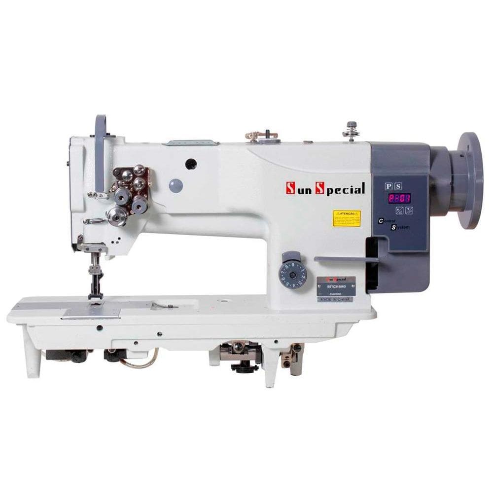 Máquina Costura Industrial Pespontadeira Plana Transporte TriploSSTC31606D-QI 220V - Sun Special
