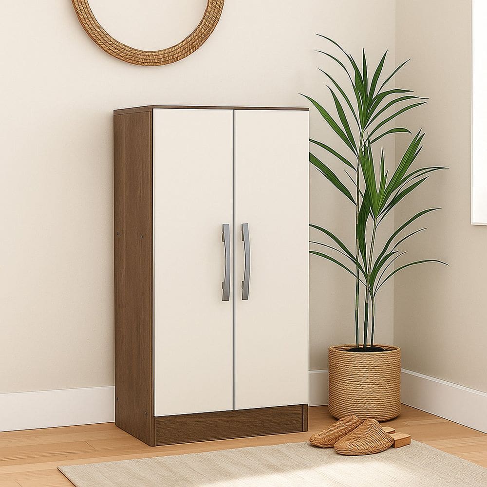 Sapateira 2 Portas e 3 Prateleiras Monaco Castanho/Off White