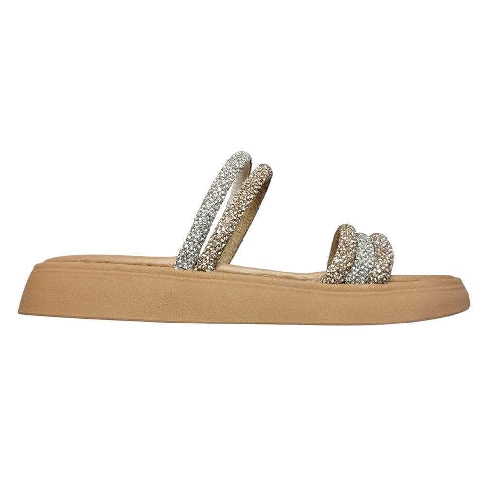 Chinelo Feminino Papete Moleca Tiras  Brilho Casual 5469.135