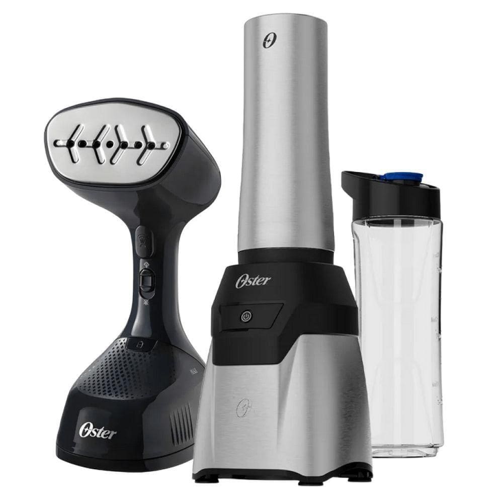 Kit Blender Power Inox e Passadeira a Vapor Oster - 110V