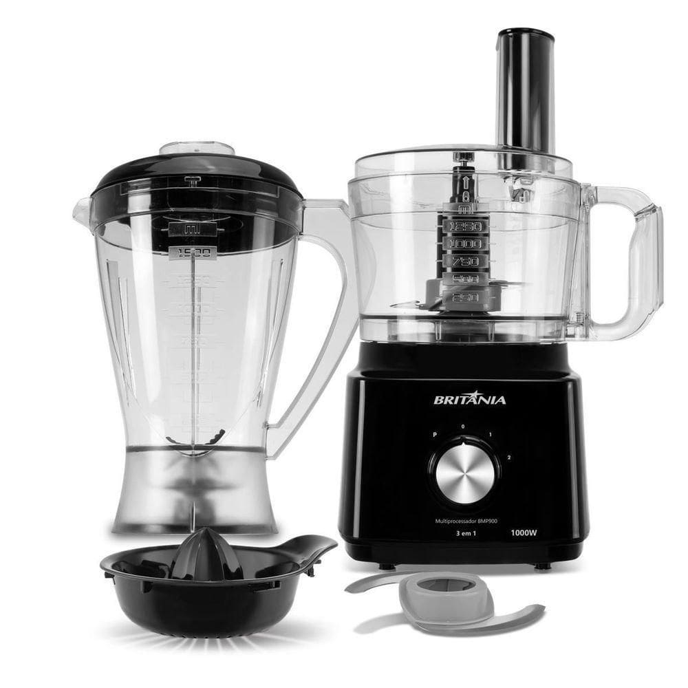 Multiprocessador Britânia 1000W3 Em 1 Lâminas Inox BMP900C 220V