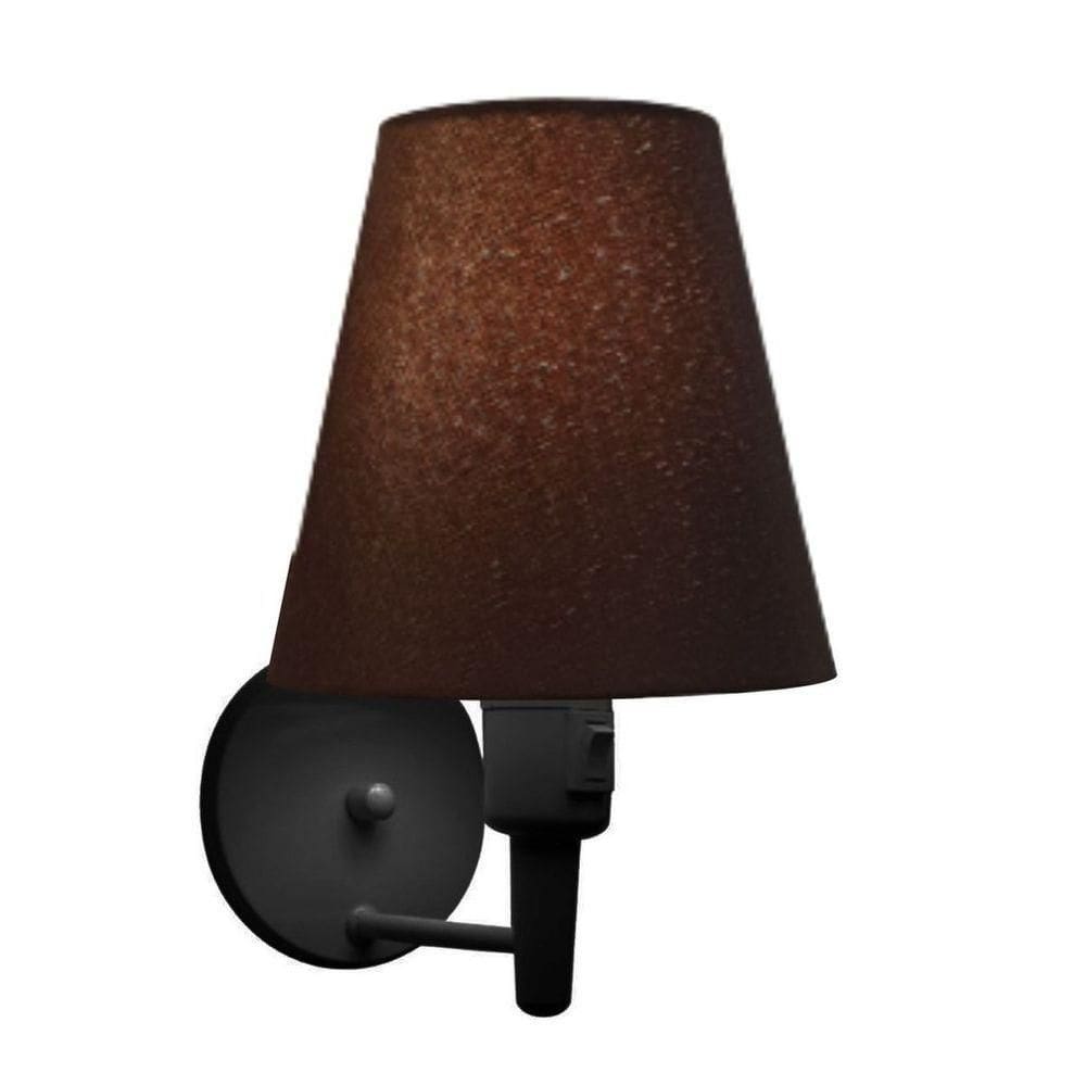 Lustre Pendente Quadrado Vivare Md-4075 Cúpula Em Tecido 30/50x50cm - Bivolt Preto-café 110v/220v