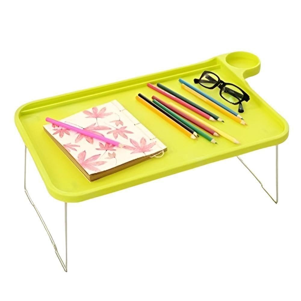 Mesa Dobrável Portátil Com Suporte Para Copos ? Compacta, Versátil E Perfeita Para Qualquer Ambiente - Verde