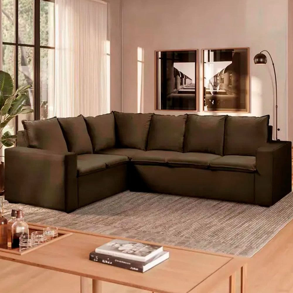 Sofa de Canto 5 Lugares 265cm Melissa Takei