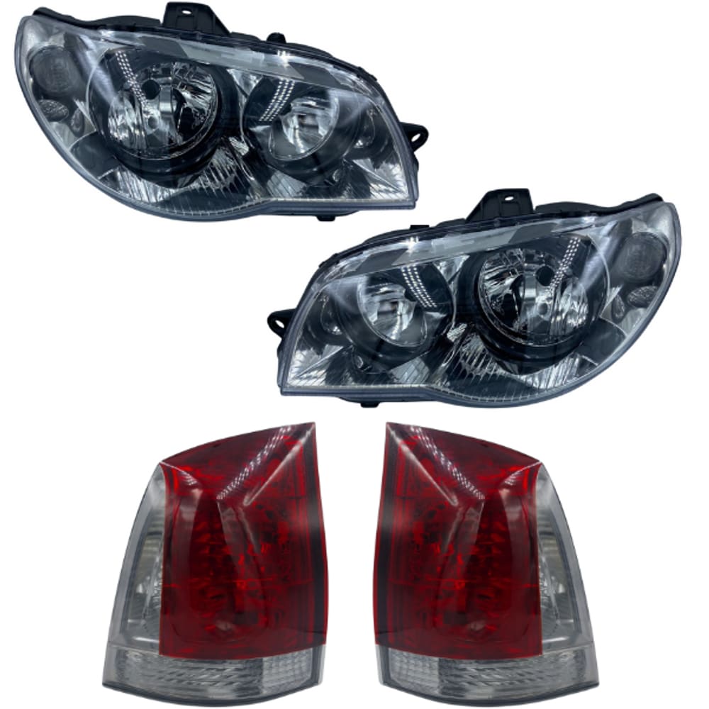 Kit Farol Palio G3 Cromado Aro Preto + Lanterna Fume 04 A 15