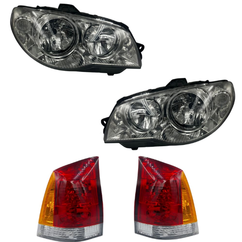 Kit Farol Palio G3 Cromado+lanterna Tricolor 04 Á 15