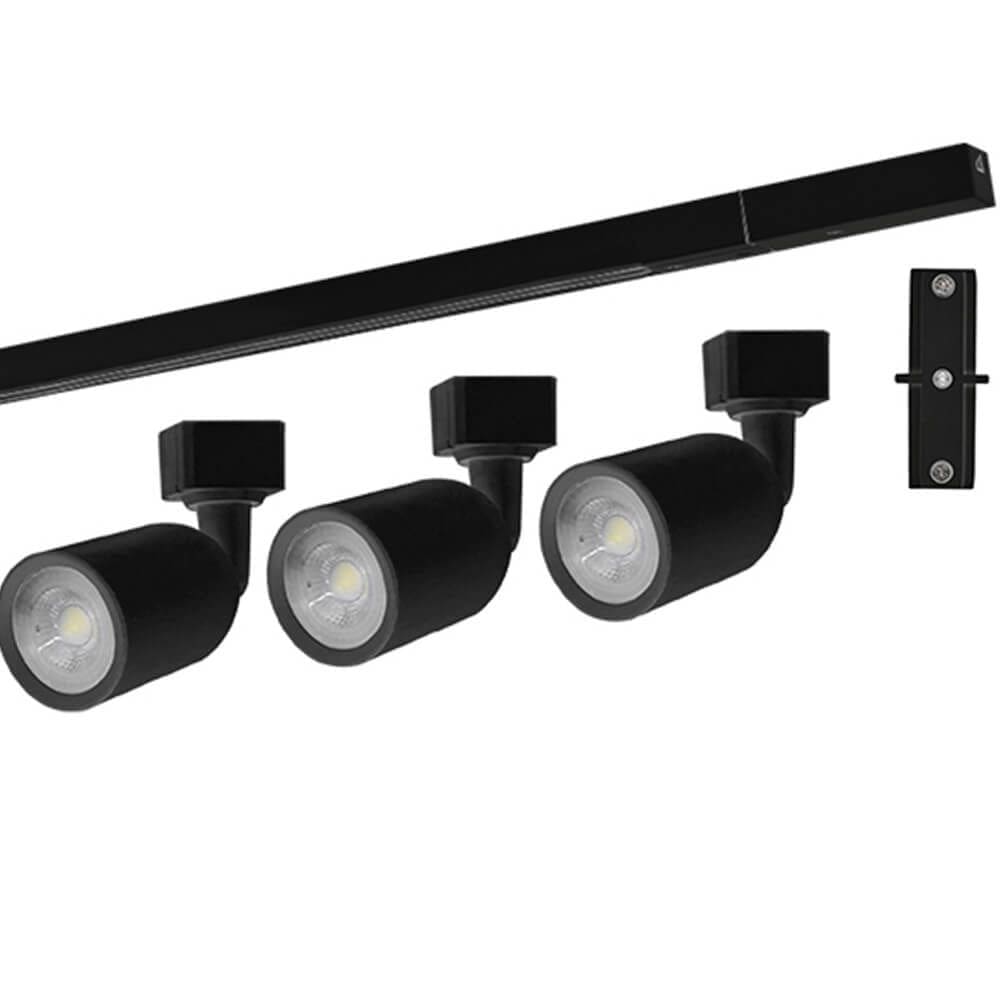 Kit Trilho Direct Led Preto 6500K - 15090233 - TASCHIBRA