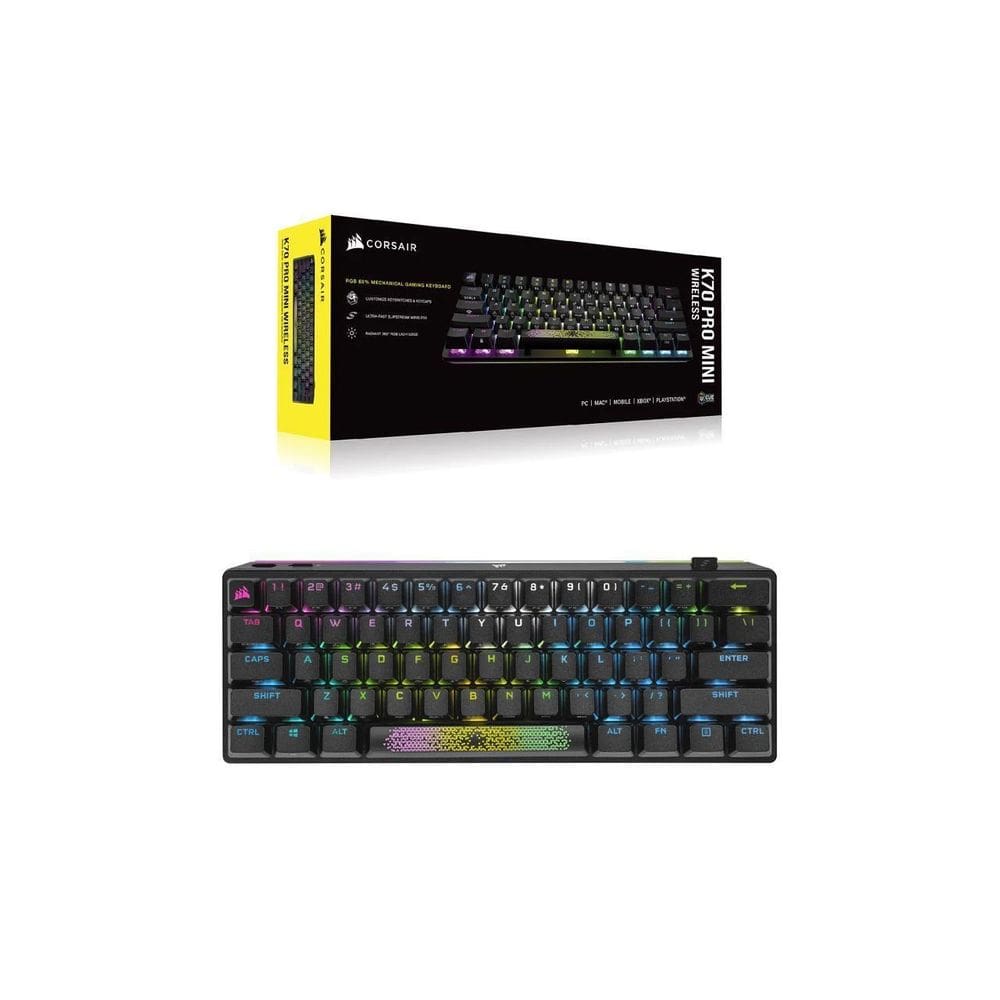 Teclado Corsair Gaming K70 Pro Mini RGB Preto (Sem Fio