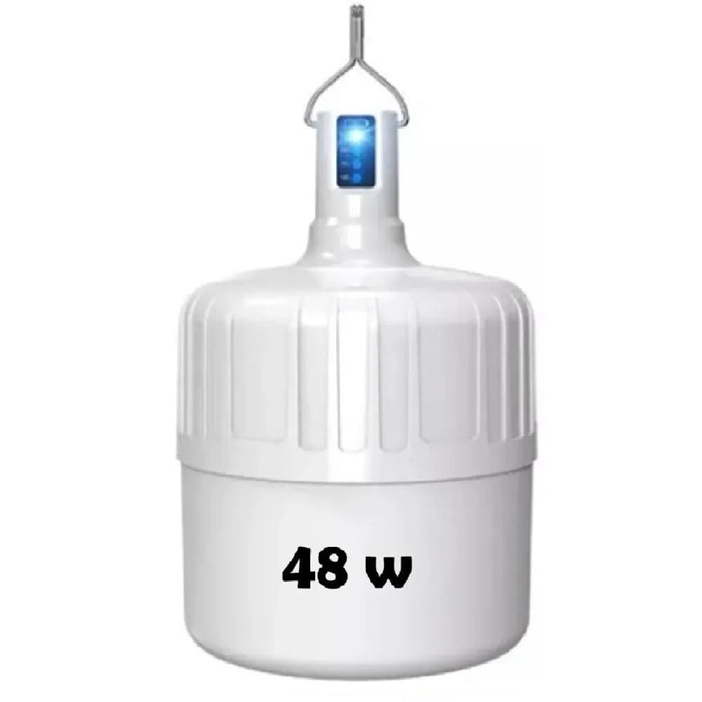Lâmpada De Led Bulbo Emergência Recarregavel Portatil Potência 48w