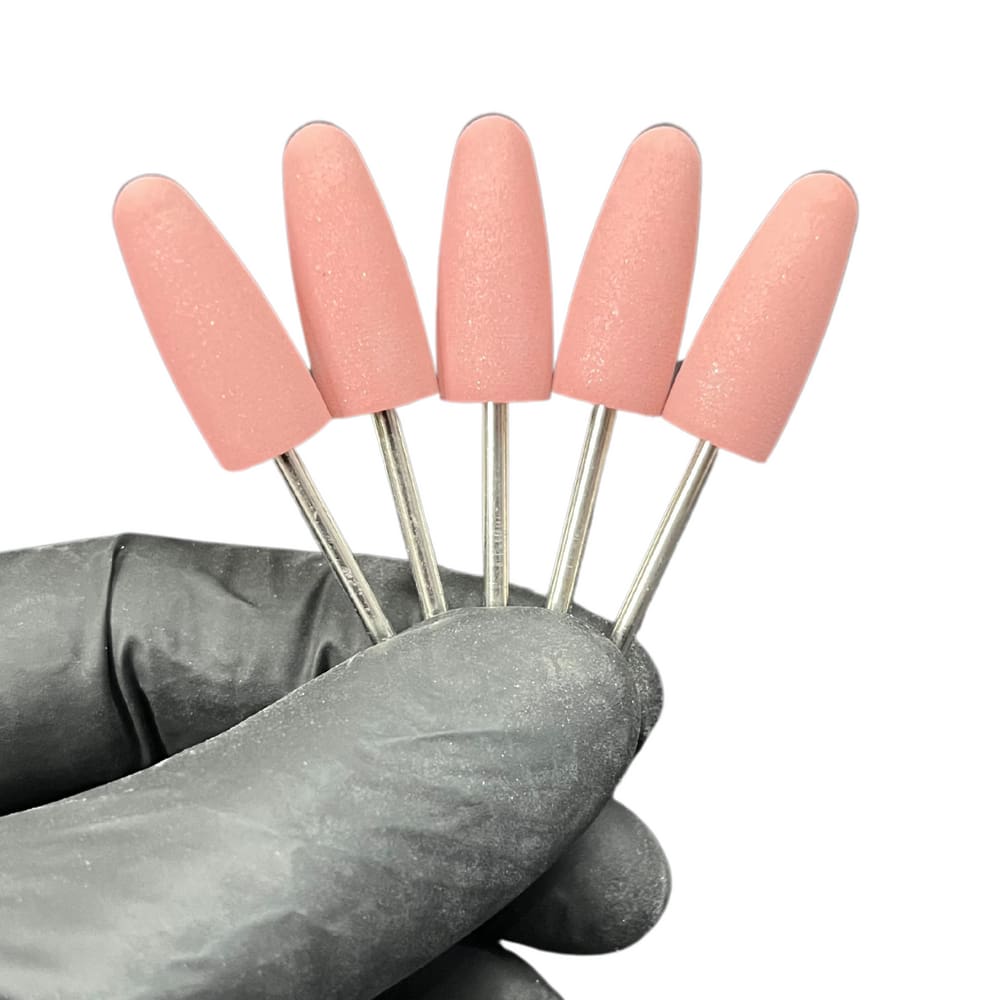 Kit De Brocas De Silicone Para Polimento 06RO - 5 Unidades - Cor Rosa