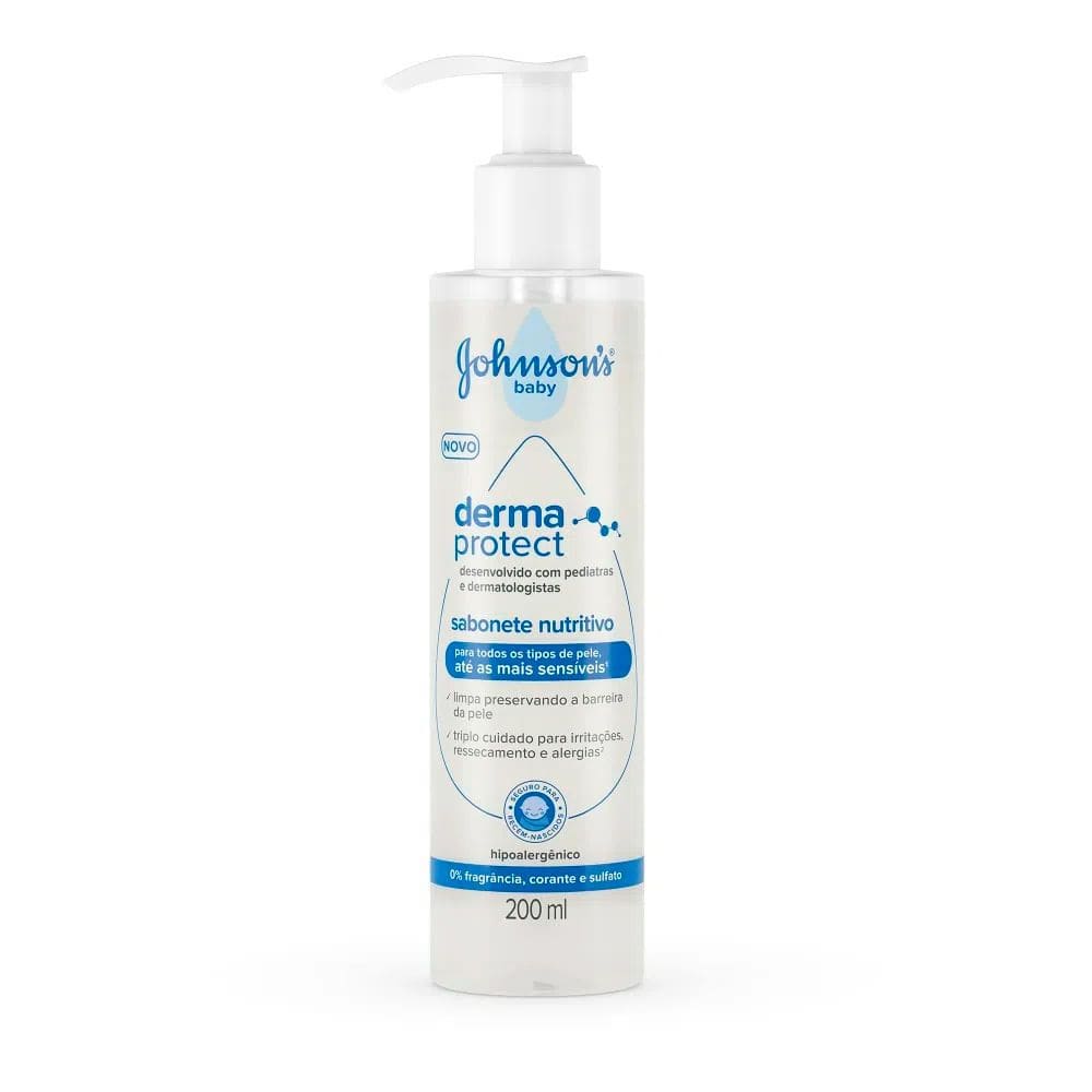 Sabonete Nutritivo Derma Protect Johnson`s Baby para Todos os Tipos de pele 200ml