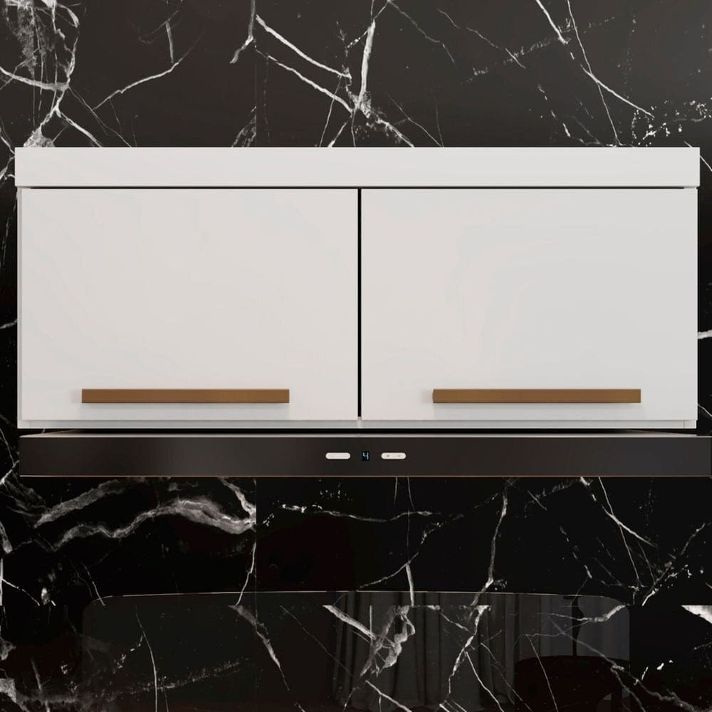 Armário Aéreo para Cozinha 2 Portas Granada Branco