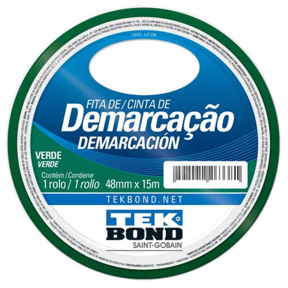 Fita de Demarcação Verde 48mm x 15 Metros - 21261048200 - TEKBOND