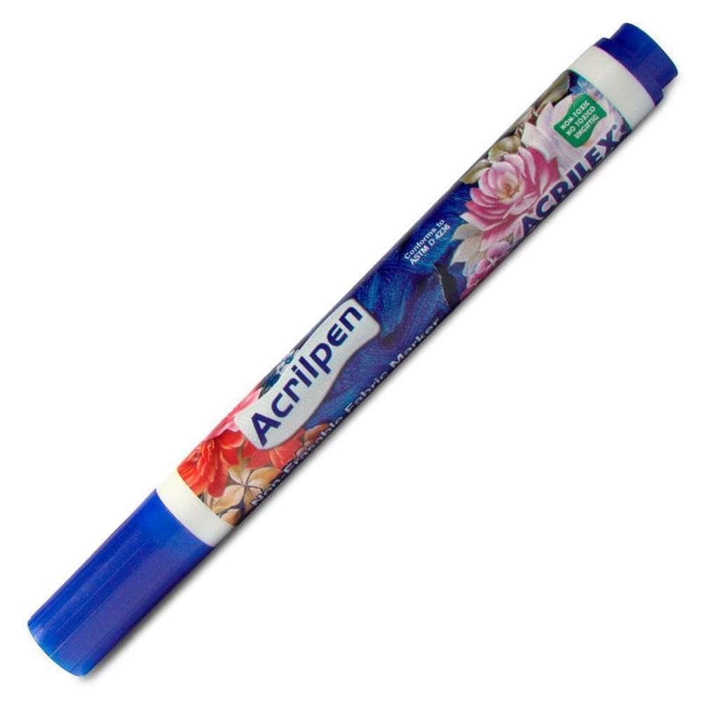 Caneta p/ tecido Acrilpen azul 501 Acrilex