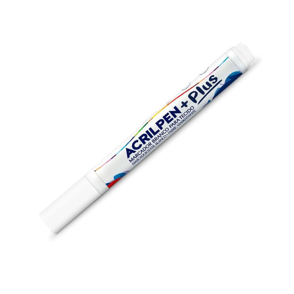Caneta para tecido Acrilpen Branco 519 - Acrilex