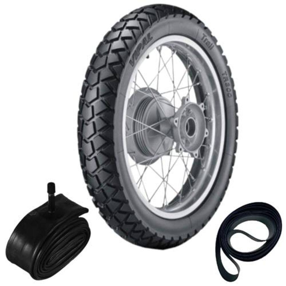 Kit Pneu Xl 250 r Xlx 250 r 130/80-17 Tr300 Vipal + Câmara + Cinta