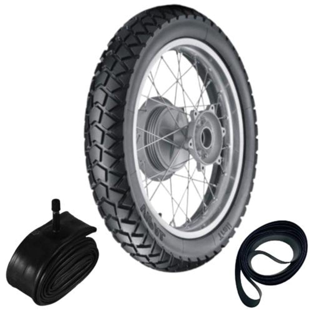 Kit Pneu Cg 125 275-18 42p Tr300 Vipal + Câmara + Cinta