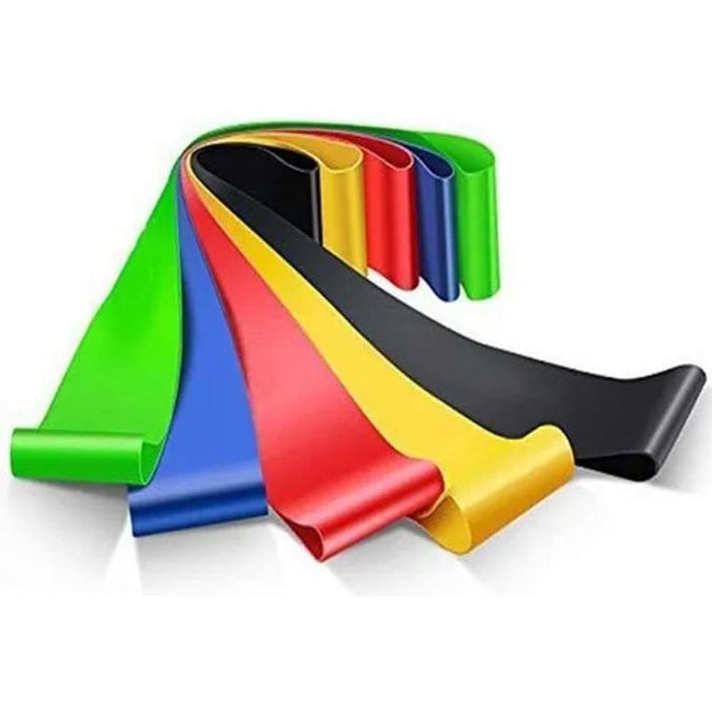 3X Kit 5 Faixas Elásticas Miniband 5 Resistências Treino P C