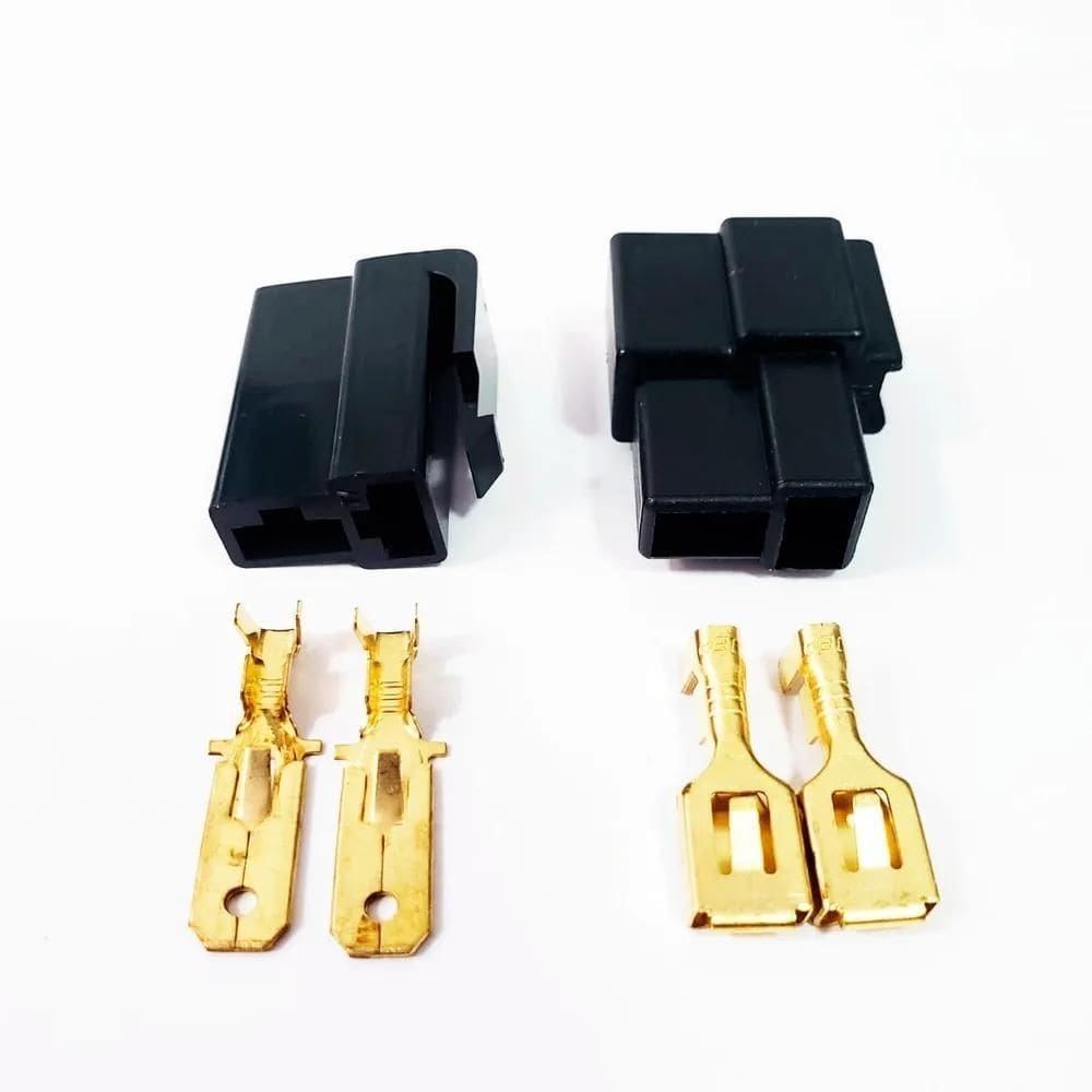 3X 10 Conjunto Conector 2 Vias Com Terminais Macho E Fêmea