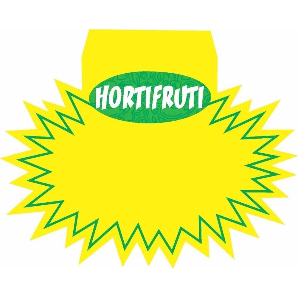 3X Cartaz Splash Duplex Hortifruti Com Aba 18X14Cm - 100 Un.