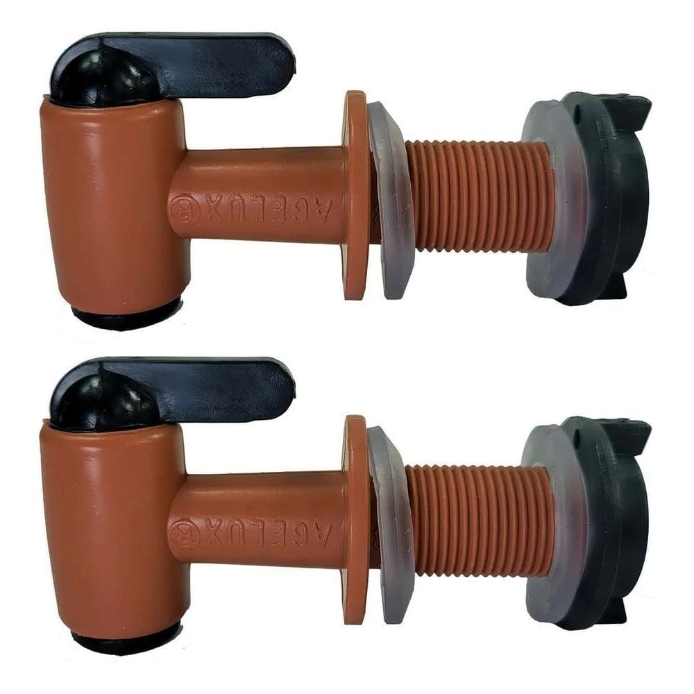 3X Kit 2 Torneiras Filtro De Barro Bebedouro Girar Marrom