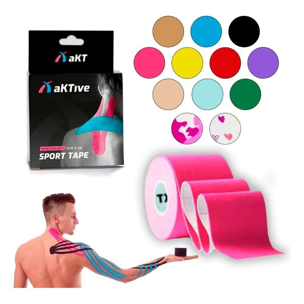 3X Bandagem Elástica Funcional Adesiva Diversas Cores Premiu