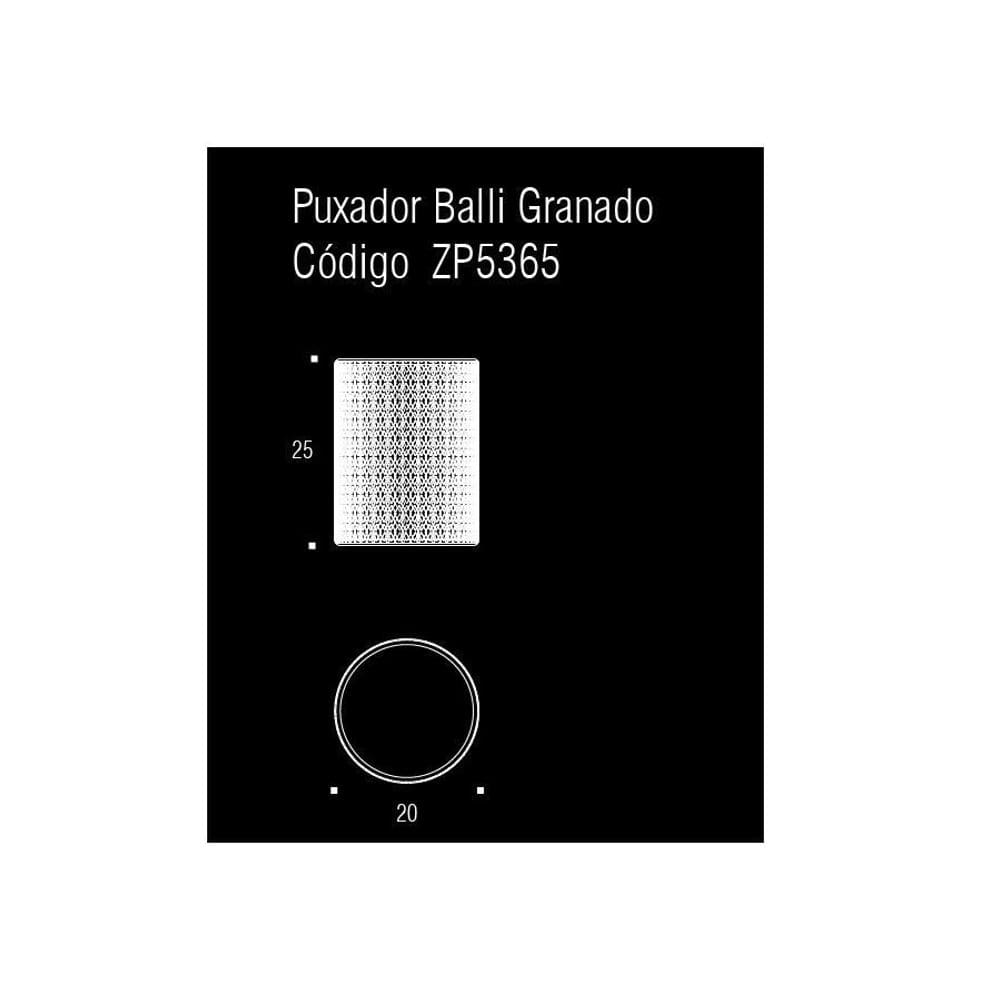 Kit 3 Puxador Bali Granado Gold Dourado Brilhante Zen