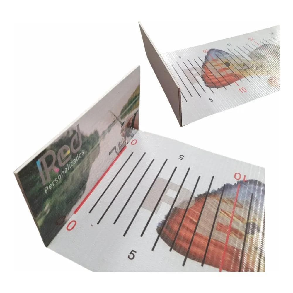 3X Régua Para Medir Peixe 100Cm Pesca, Tucunaré Cor Branca